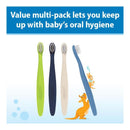 Dr. Brown's 4Pk Infant-to-Toddler Toothbrush Set, Green/Dark Blue/Ecru/Blue Image 5