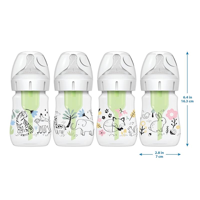 Dr. Brown's - 5Oz/150Ml Options+ Wide-Neck Designer Bottles, Jungle Designs, 2-Pack Image 5