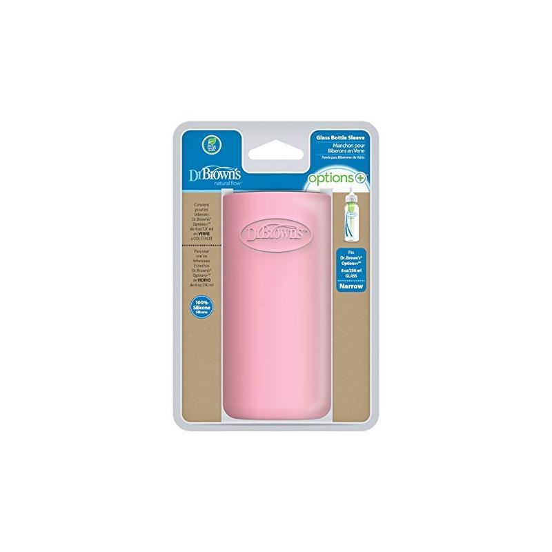 Dr. Brown's 8Oz / 250Ml Narrow Glass Baby Bottle Sleeve - Light Pink Image 1
