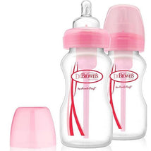 Dr. Brown's - 9 Oz Options+ Wide-Neck Bottle 2Pk, Pink Image 1