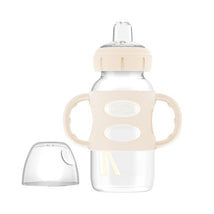 Dr. Brown's - 9 Oz/ 270 Ml Wide-Neck Sippy Spout Bottle With Silicone Handles, Ecru Image 1