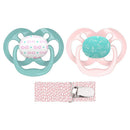 Dr. Brown's Advantage 2-Pack Stage 2 Pacifiers with Clip, Pink Image 1