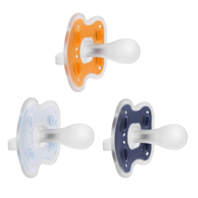 Dr. Brown's Advantage One-Piece Silicone Baby Pacifier, Stage 2, Blue Image 1