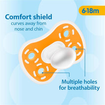 Dr. Brown's Advantage One-Piece Silicone Baby Pacifier, Stage 2, Neutral Image 2