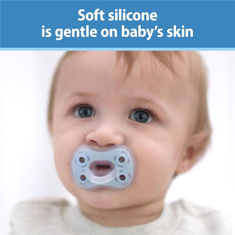 Dr. Brown's Advantage One-Piece Silicone Baby Pacifier, Stage 2, Neutral Image 6