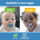 Dr. Brown's Advantage Pacifiers, Stage 1, Glow In The Dark, Coral Ocean, 2-Pack Image 6