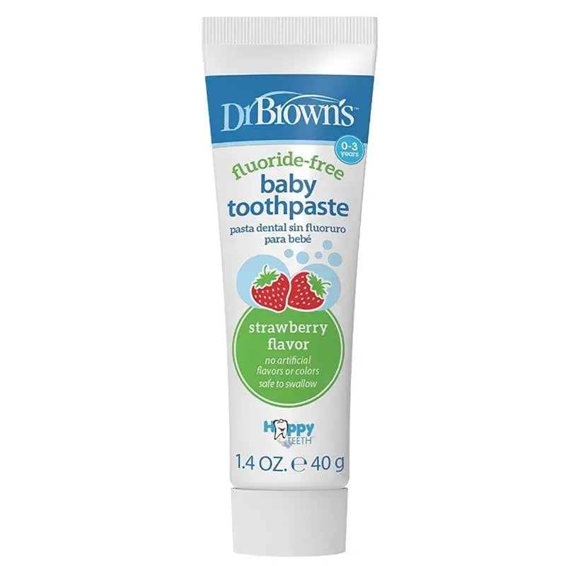 Dr. Brown's - Baby Toothpaste Fluoride-Free, Strawberry, 1.4Oz Image 1