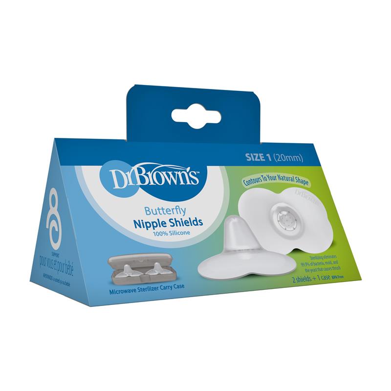 Dr. Brown's Butterfly Breastfeeding Nipple Shields for Protecting Sore, 20mm Dr. Brown's Butterfly Breastfeeding Nipple Shields for Protecting Sore, 20mm