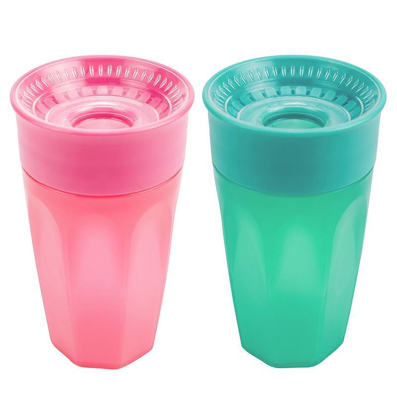 Dr. Brown's Cheers 360 Spoutless Training Cup, Pink/Turquoise Image 1