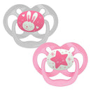 Dr. Brown's Dr. Brown’s Advantage Pacifiers, Stage 2, Glow In The Dark, Pink, 2-Pack Image 1