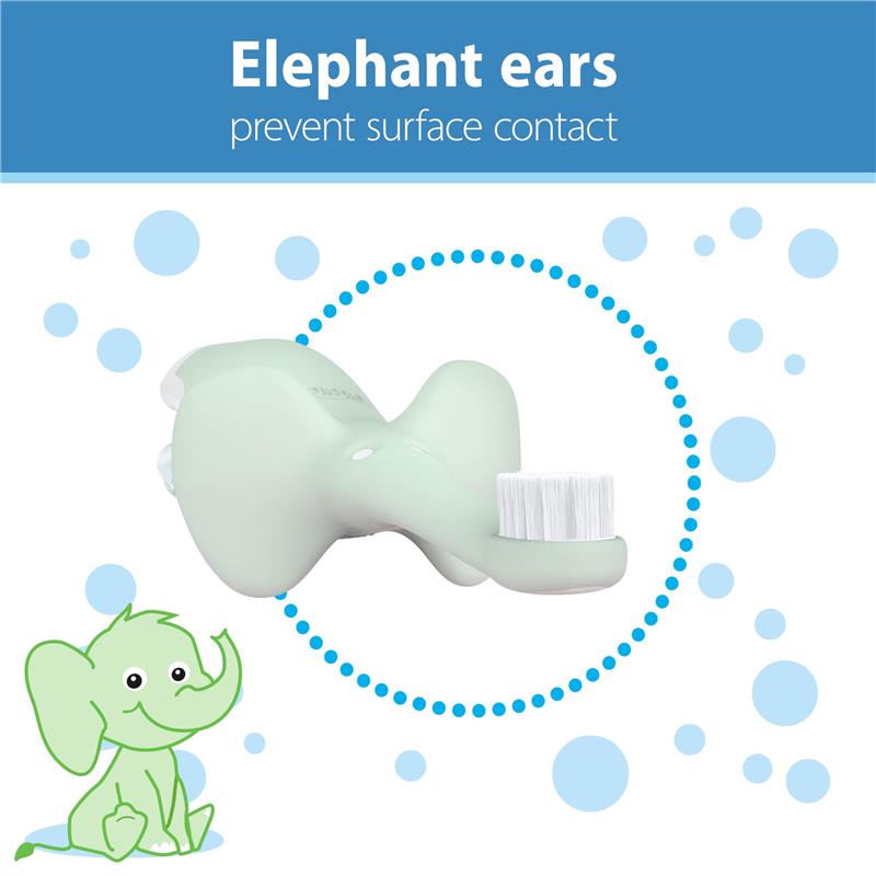 Dr. Brown's Infant-to-Toddler Toothbrush Elephant, Mint Image 4