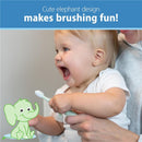Dr. Brown's Infant-to-Toddler Toothbrush Elephant, Mint Image 7