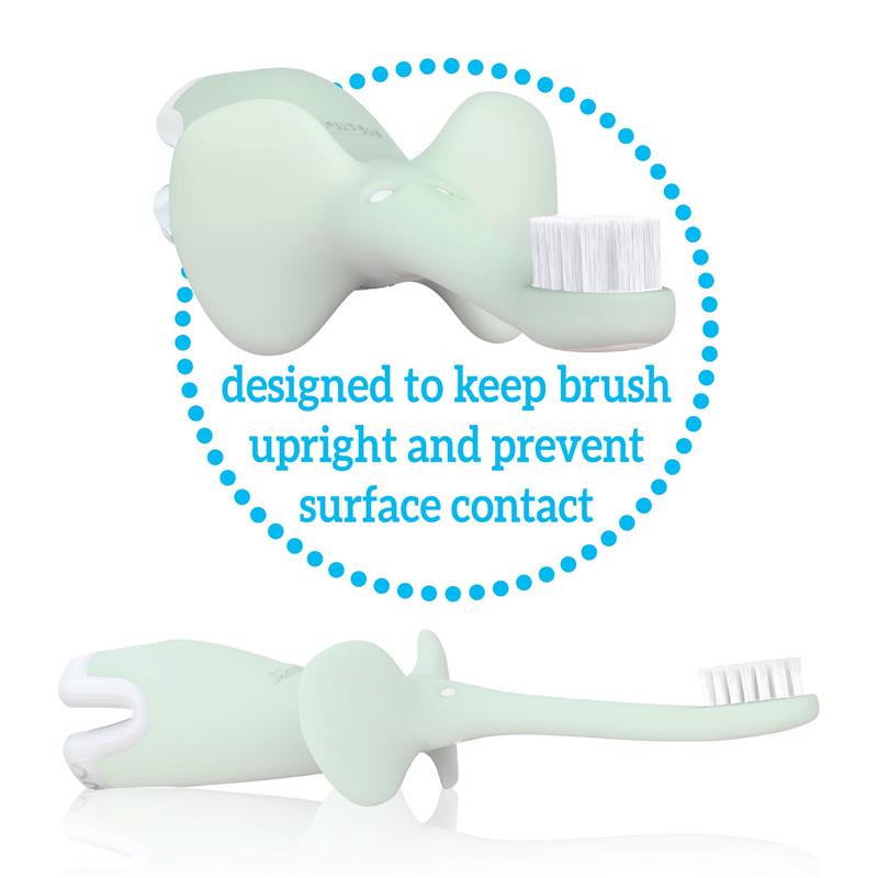 Dr. Brown's Infant-to-Toddler Toothbrush Elephant, Mint Image 8