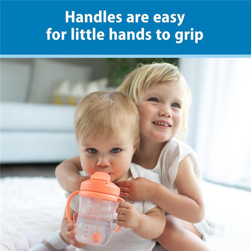 Dr. Brown's Milestones Baby's First Straw Cup 9oz/270Ml, Coral Image 8