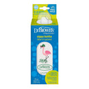 Dr. Brown's Milestones Narrow Sippy Bottle, 100% Silicone Soft Sippy Spout, 8oz/250mL, 6M+, Flamingo Image 6