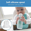 Dr. Brown's Milestones Narrow Sippy Bottle, 100% Silicone Soft Sippy Spout, 8oz/250mL, 6M+, Fox Image 4
