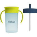 Dr. Brown's Milestones Straw to 360 Convertible Toddler Training Cup Set, 10 oz/300 mL, Blue Green Image 2