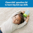 Dr. Brown's Milestones Straw to 360 Convertible Toddler Training Cup Set, 10 oz/300 mL, Blue Green Image 7