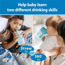 Dr. Brown's Milestones Straw to 360 Convertible Toddler Training Cup Set, 10 oz/300 mL, Ocean Blue Image 9