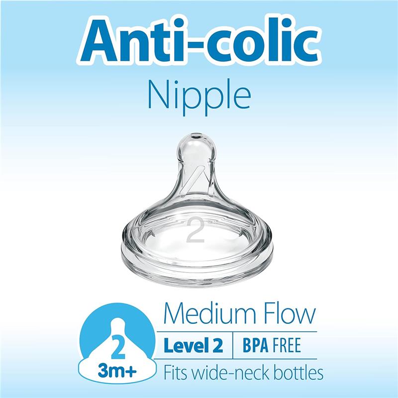 Dr. Brown's Natural Flow® Anti-Colic Options+™ Wide-Neck Bottle Essentials Gift Set & Natural Flow Level 2 Image 4