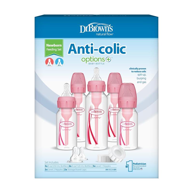 Dr. Brown's Options Feeding Bottles Gift Set in Pink Image 7