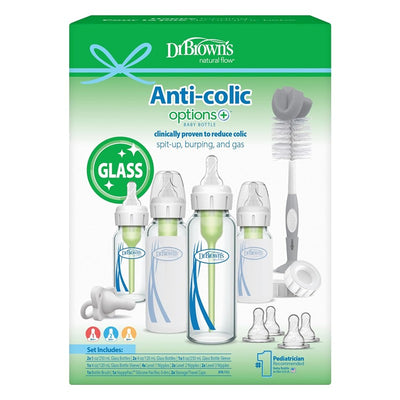 Dr. Brown's - Options+ Glass Narrow Anti-Colic Baby Bottle Gift Set