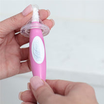 Dr. Brown's Reusable Sponge Baby Bottle Cleaning Brush with Suction Cup Stand, Pink Image 2