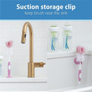 Dr. Brown's Reusable Sponge Baby Bottle Cleaning Brush with Suction Cup Stand, Pink Image 3