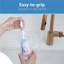 Dr. Brown's Reusable Sponge Baby Bottle Cleaning Brush with Suction Cup Stand, Pink Image 5