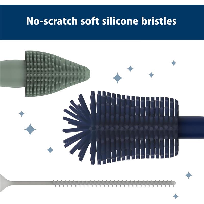 Dr. Brown's Silicone Cleaning Brush Set with Bottle Image 3