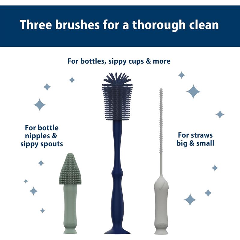 Dr. Brown's Silicone Cleaning Brush Set with Bottle Image 4