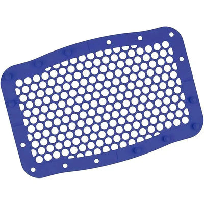 Blue silicone dishwasher bag featuring a perforated design for effective drainage and easy cleaning.
