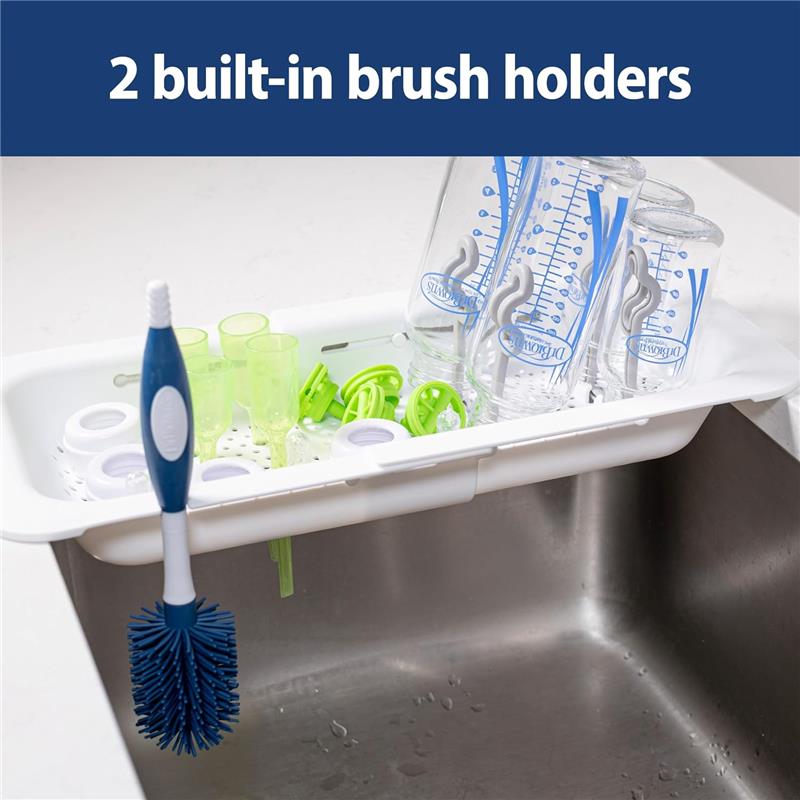 Dr. Brown's Sink Caddy for Baby Bottles and Parts with Two Brush Holders Image 4
