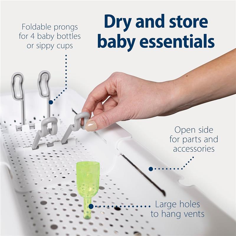 Dr. Brown's Sink Caddy for Baby Bottles and Parts with Two Brush Holders Image 6