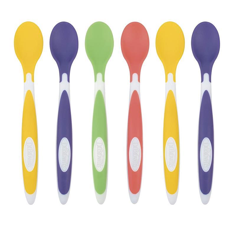 1 Package- Munchkin Soft-Tip Infant Spoons - Multi-Color 6 Pc
