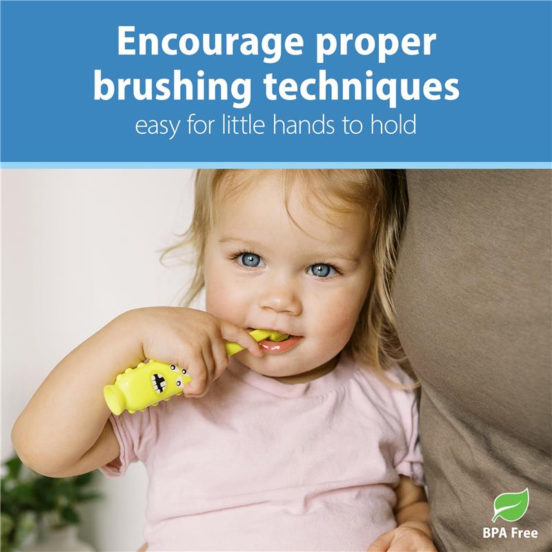 Dr. Brown's ToothScrubber Toddler Toothbrush, Green Monster Image 5