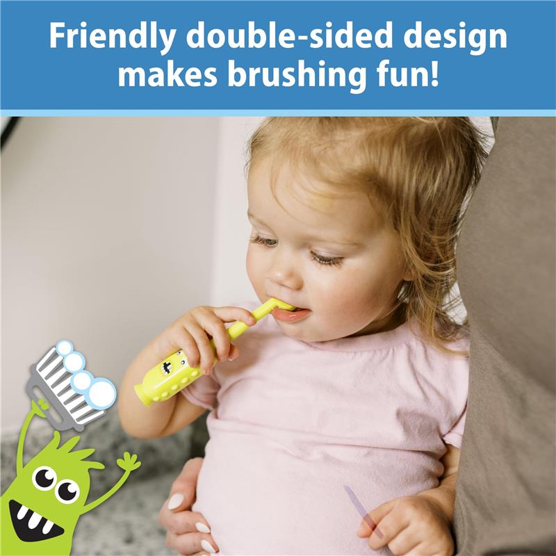 Dr. Brown's ToothScrubber Toddler Toothbrush, Green Monster Image 8