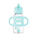 Dr. Brown's - Wide-Neck Sippy Straw Bottles W/ Silicone Handles, Green Image 2