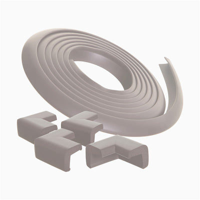 Dreambaby Bump Guard Furniture Kit in Classic Grey, featuring a protective bumper strip and corner guards.