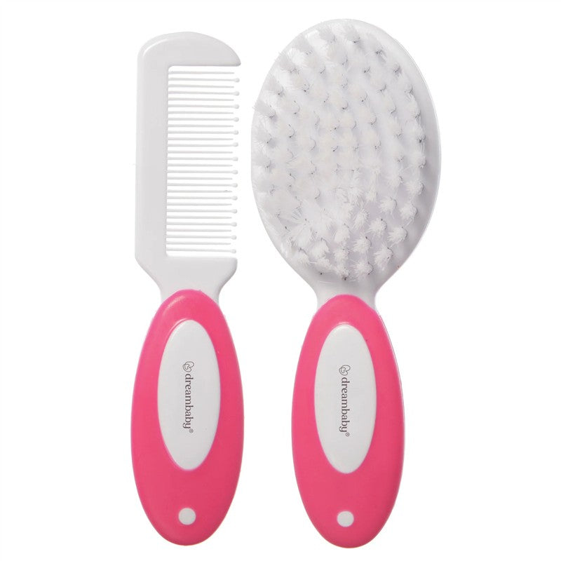 Dreambaby Deluxe Brush & Comb Set - Pink Image 2