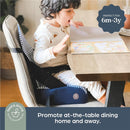Dreambaby Grab 'N Go Booster Seat - Blue Denim Stripes Image 2