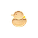 Eco Rascals Bamboo Suction Plate With Two Sections Duck, Pink Image 2