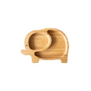 Eco Rascals Bamboo Suction Plate With Two Sections Elephant, Grey Image 2
