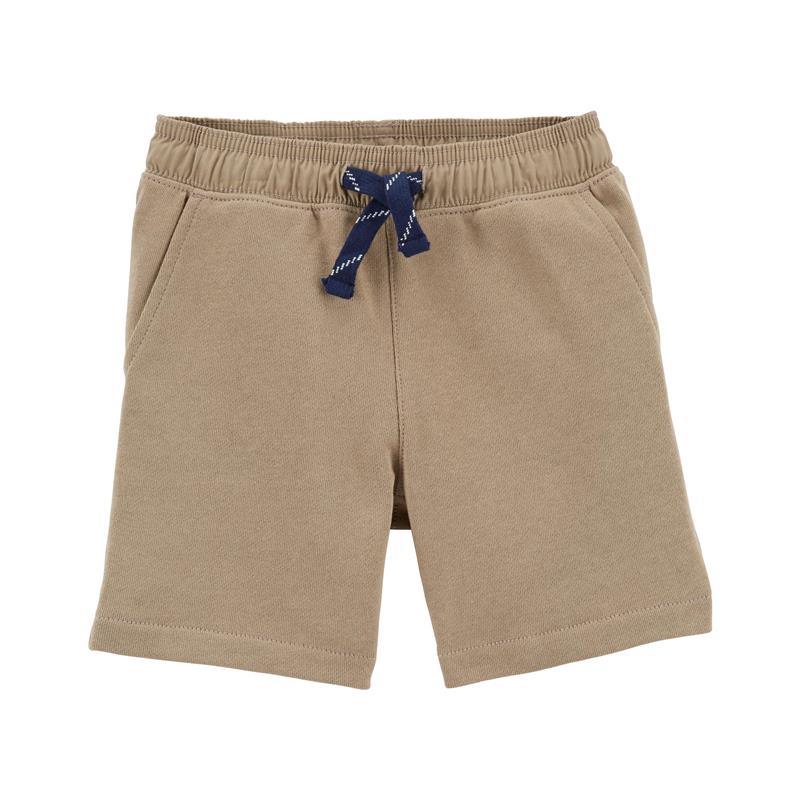 Carters - Baby Boy Pull-On French Terry Shorts, Khaki Image 1