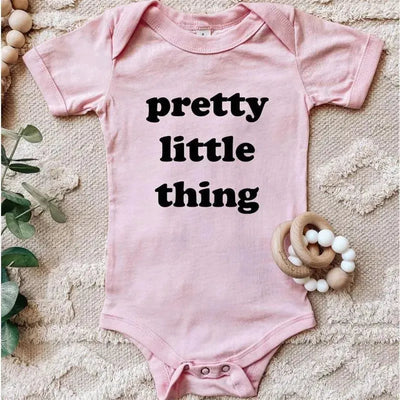 Eden & Eve - Baby Girl Pretty Little Thing Baby Onesie, Pink Image 1