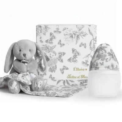 Elhee Baby Bottle & Comforter Set, Tartine Et Chocolat Grey Image 1