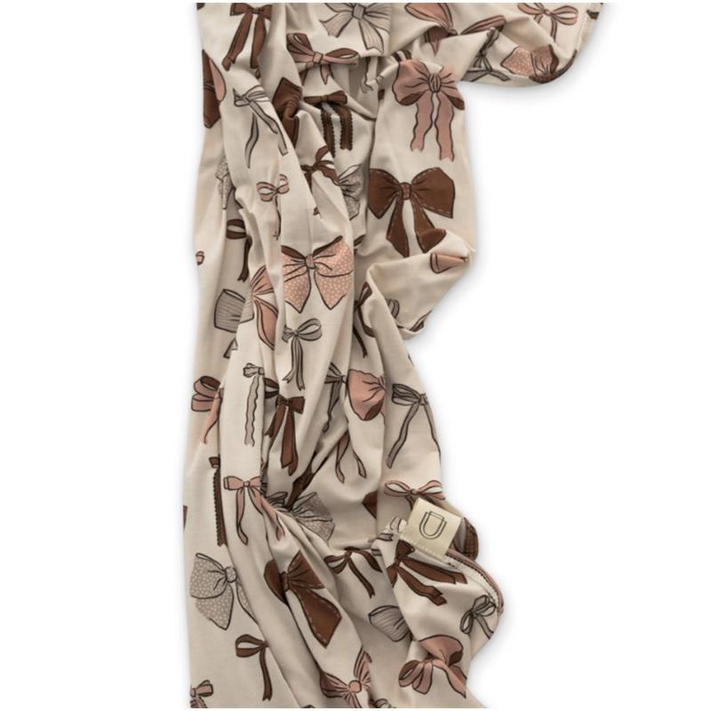 Ellie Sue - Baby Bows Stretch Swaddle Blanket Image 3