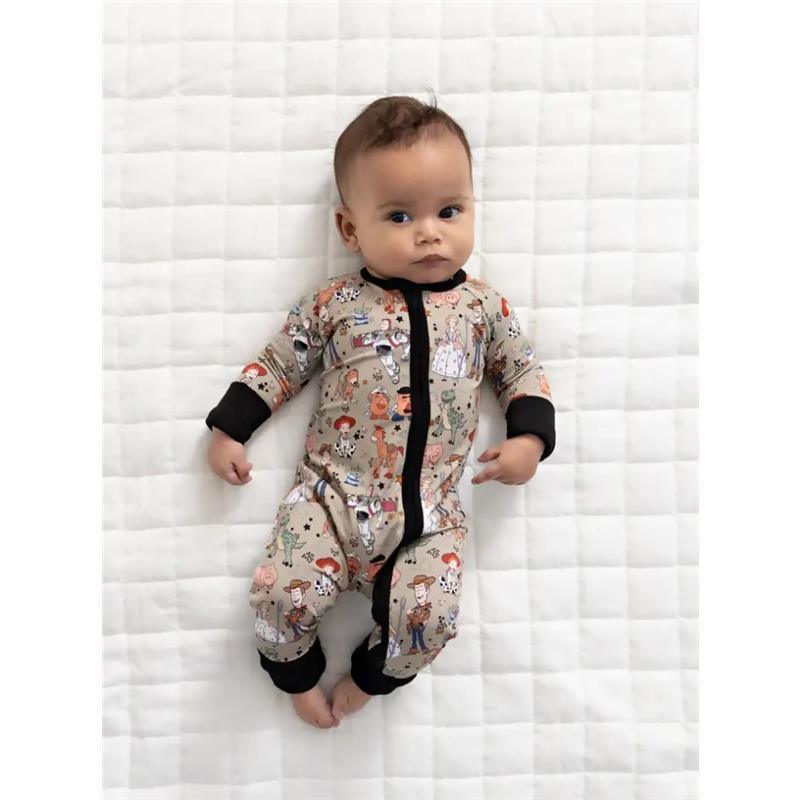 Ellie Sue - Baby Round Up Gang Bamboo Zipper Romper  Image 3