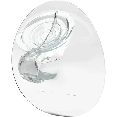 Clear breast shield for Elvie pump, 28mm size, designed for comfortable breastfeeding and milk expression.