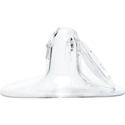 Clear breast shield compatible with Elvie pumps, designed for effective breastfeeding and milk expression, 28mm size.